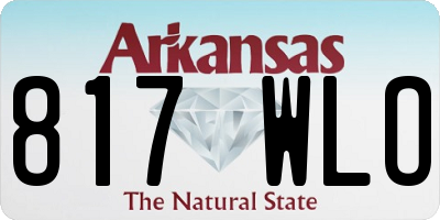 AR license plate 817WLO