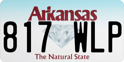 AR license plate 817WLP