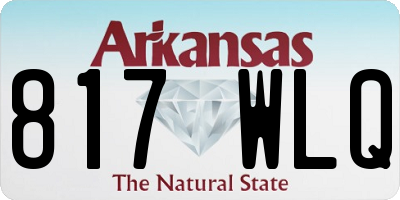 AR license plate 817WLQ