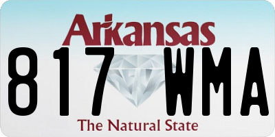 AR license plate 817WMA
