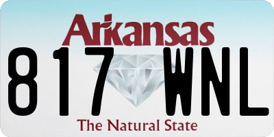 AR license plate 817WNL
