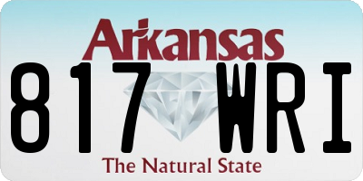 AR license plate 817WRI