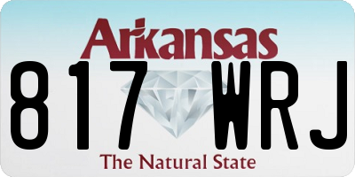 AR license plate 817WRJ
