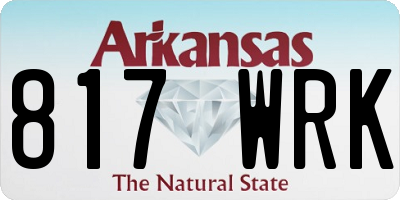 AR license plate 817WRK