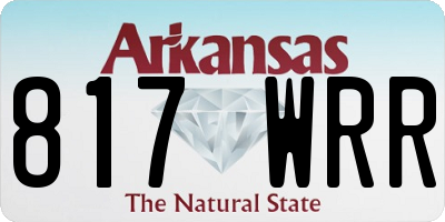 AR license plate 817WRR
