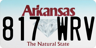 AR license plate 817WRV