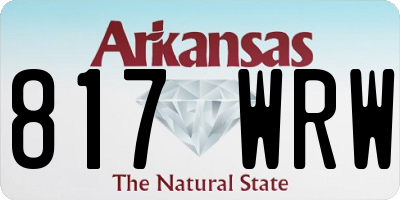 AR license plate 817WRW