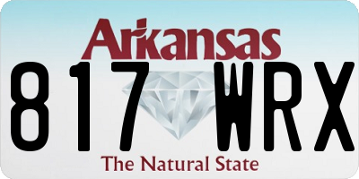 AR license plate 817WRX