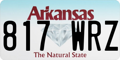 AR license plate 817WRZ