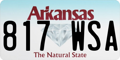 AR license plate 817WSA