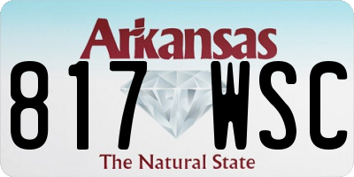 AR license plate 817WSC