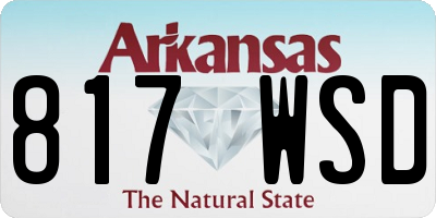 AR license plate 817WSD