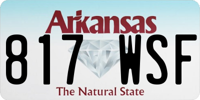 AR license plate 817WSF