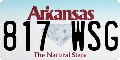 AR license plate 817WSG