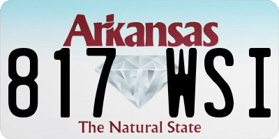 AR license plate 817WSI