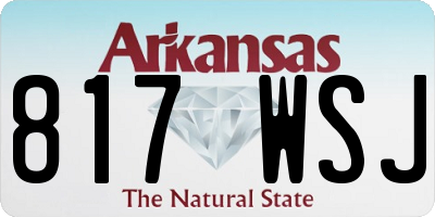 AR license plate 817WSJ