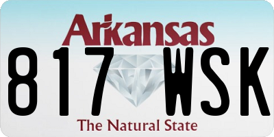 AR license plate 817WSK