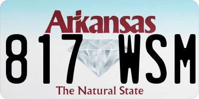 AR license plate 817WSM