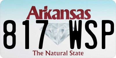 AR license plate 817WSP