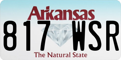 AR license plate 817WSR