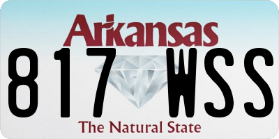 AR license plate 817WSS