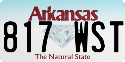 AR license plate 817WST