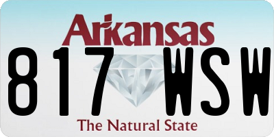 AR license plate 817WSW