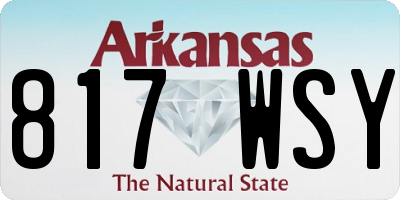 AR license plate 817WSY