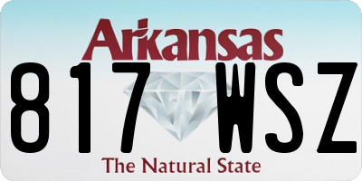 AR license plate 817WSZ