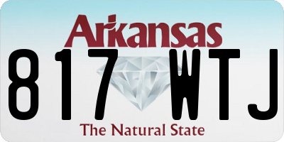 AR license plate 817WTJ