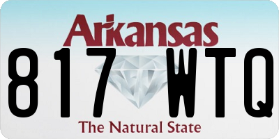 AR license plate 817WTQ