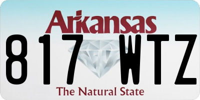AR license plate 817WTZ