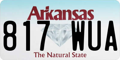 AR license plate 817WUA