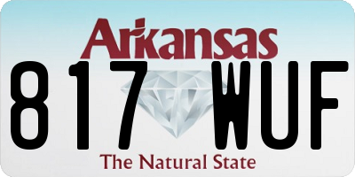 AR license plate 817WUF