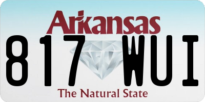 AR license plate 817WUI