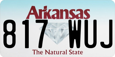 AR license plate 817WUJ