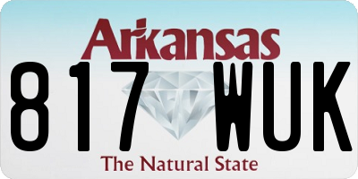 AR license plate 817WUK