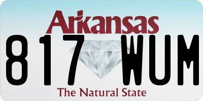 AR license plate 817WUM