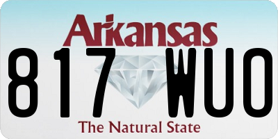 AR license plate 817WUO