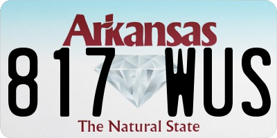 AR license plate 817WUS