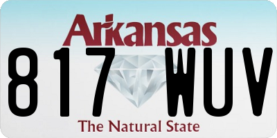 AR license plate 817WUV