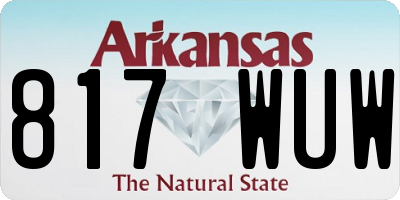 AR license plate 817WUW