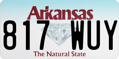 AR license plate 817WUY