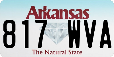 AR license plate 817WVA