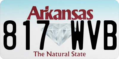 AR license plate 817WVB