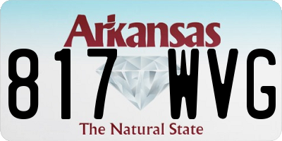 AR license plate 817WVG