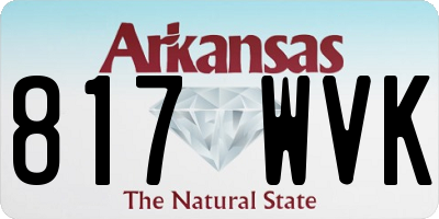 AR license plate 817WVK