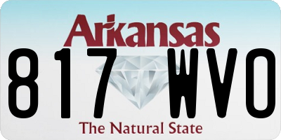 AR license plate 817WVO