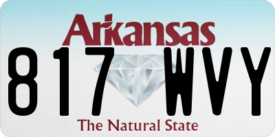 AR license plate 817WVY