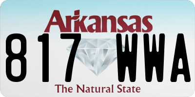 AR license plate 817WWA